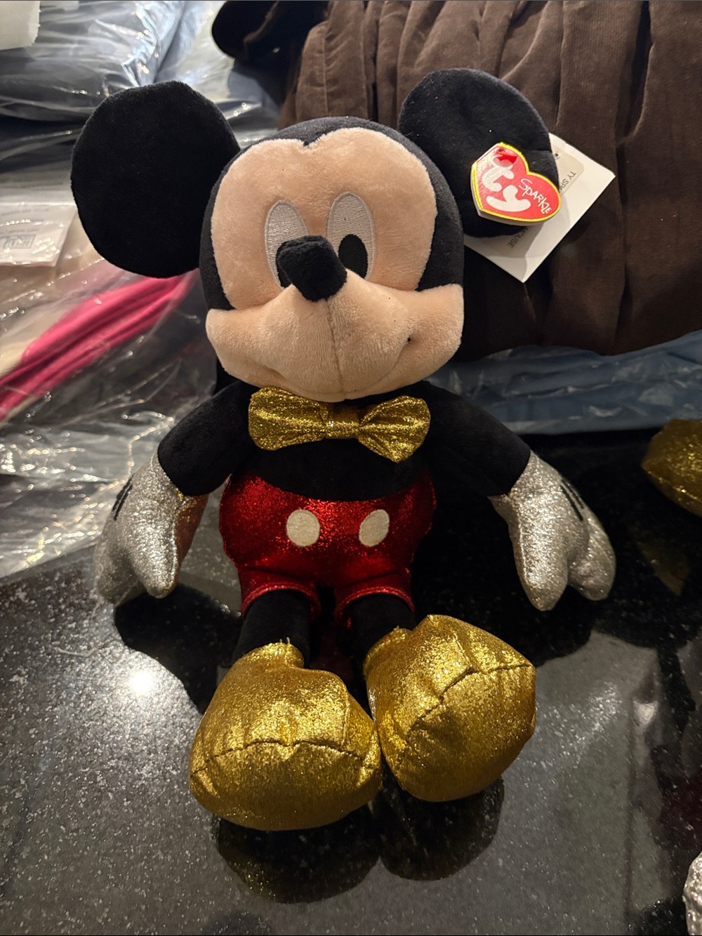 NWT Disney Mickey Mouse Ty Sparkle Doll